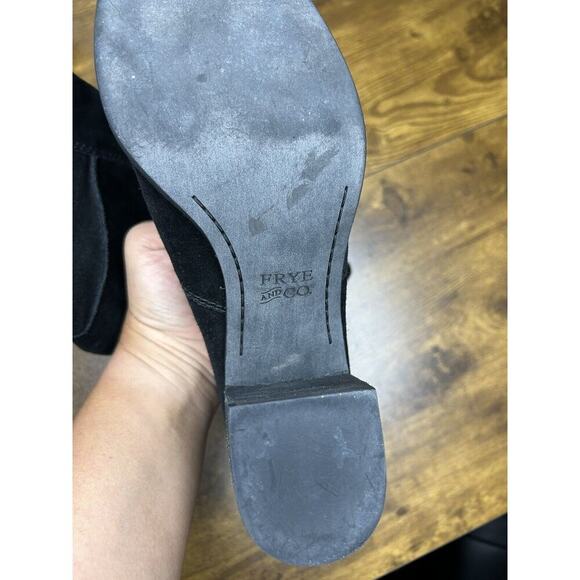 Frye Women’s Suede Leather Slouch Mid Ankle Boots Phoebe Black Size 9M - Picture 6 of 8